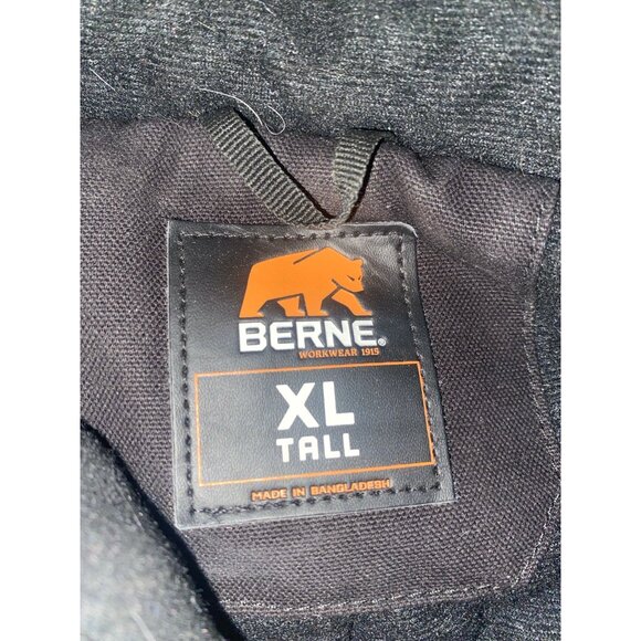 Berne Canvas Workwear Insulated Outdoor Mens Hooded Full Zip Jacket - Picture 2 of 4